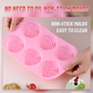 6 Rose Baking Molds