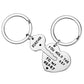 Heart Shape Couple Stainless Steel Keychain
