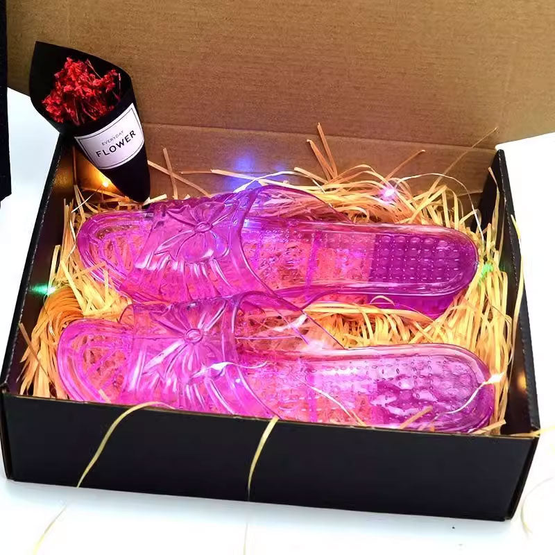Luminous Hollow Transparent Crystal Slippers