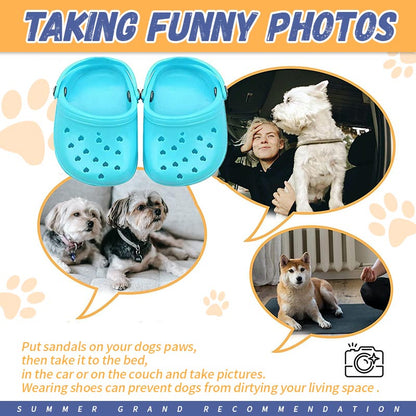 Summer Dog Shoes with Rugged Anti-Slip Sole 4Pack/2Pairs