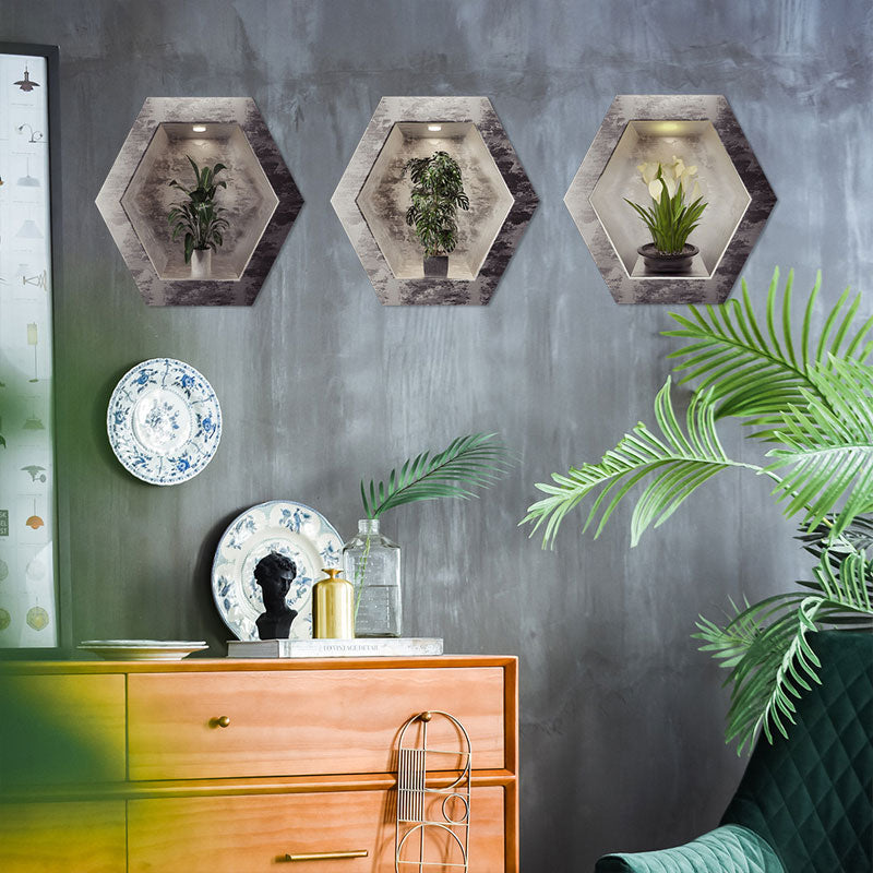 Potted Plant Illustration Decorative Sticker