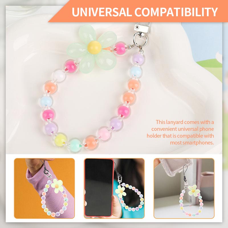Macaron Beaded Phone Lanyard
