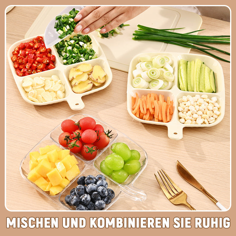 Mehrzweck-Zutatentablett mit vier Fächern für die Küche/Multi-purpose food preparation tray