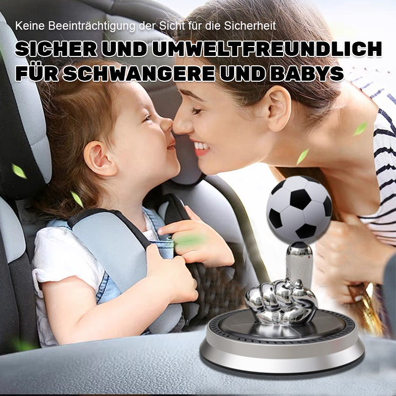 Solare, fingergedrehte Fußballauto-Aromatherapie/Solar finger-turned football car aromatherapy
