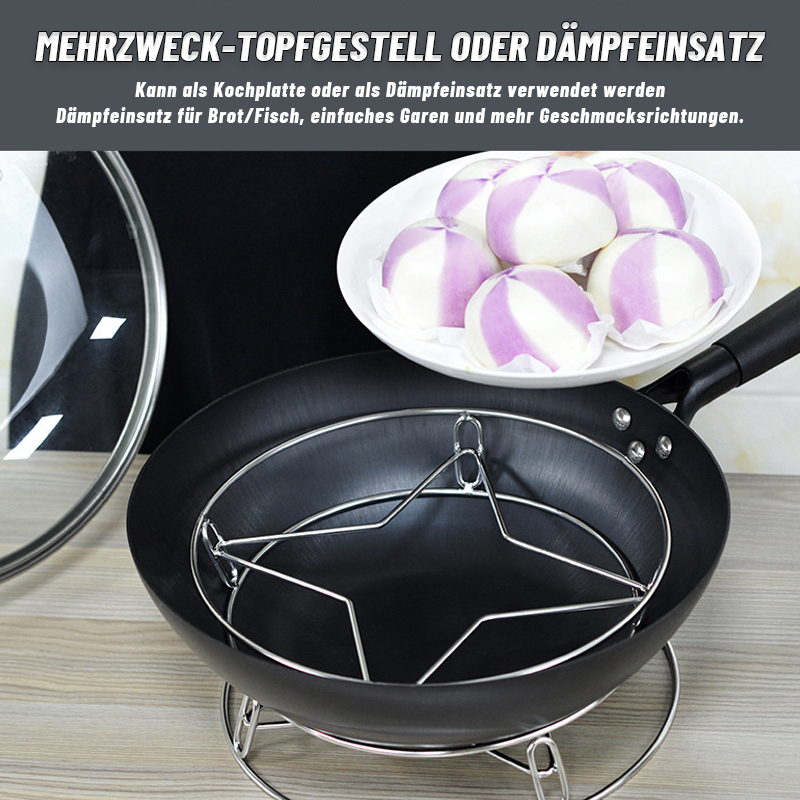 Küchentopfregal aus Edelstahl/stainless steel kitchen pot rack