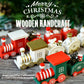 Wooden Train Christmas Decoration Toy