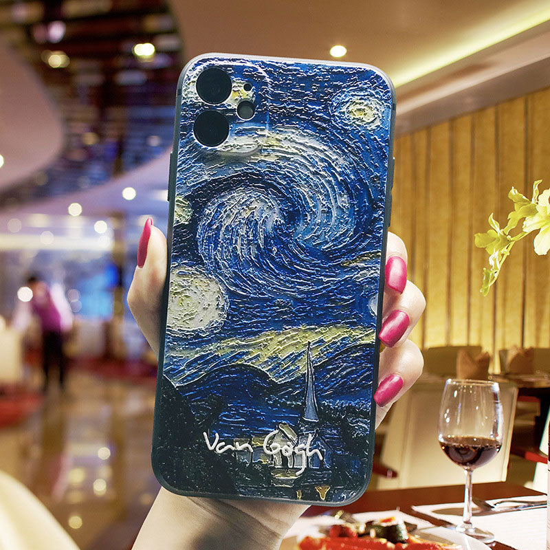 Embossed Oil Painting Mobile Phone Case