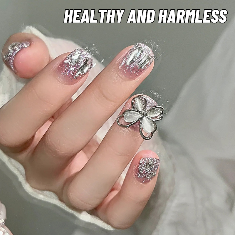 Glass Diamond Manicure Nails
