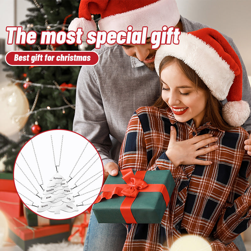 Engraved name clavicle chain personalized Christmas gift