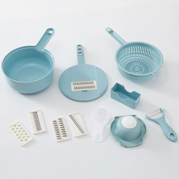 12-in-1 multifunktionaler Lebensmittelzerkleinerer/12-Piece Kitchen Vegetable Cutter Set