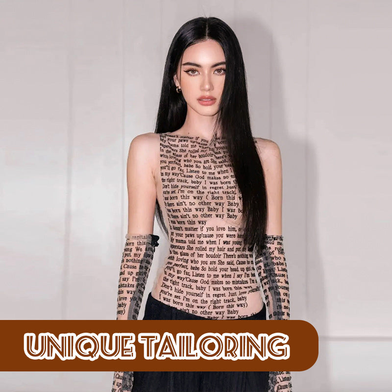 Women's Sleeveless Sheer Mesh Crop Top