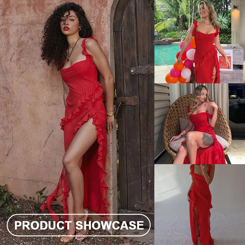 Sexy Suspender Dress With Ribbons