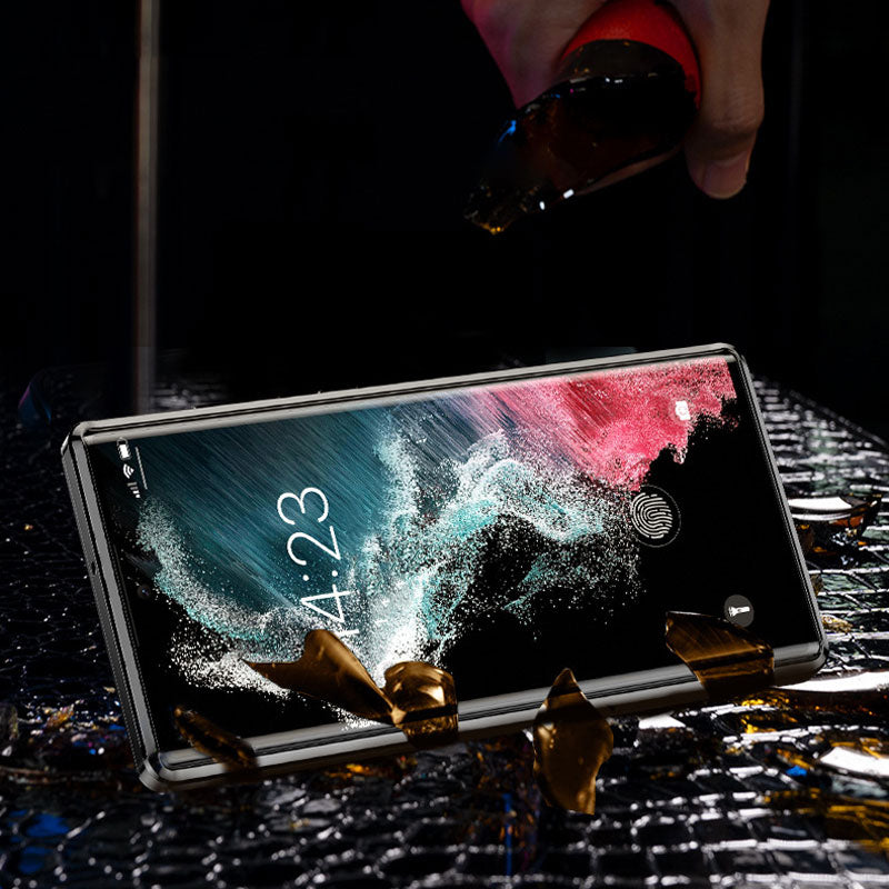 Magnetische Handyhülle mit Aluminium-Metallrahmen