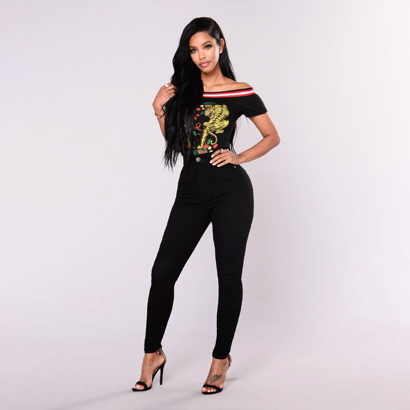 Hip Lifting Denim Pencil Pants