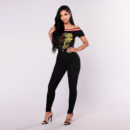 Hip Lifting Denim Pencil Pants