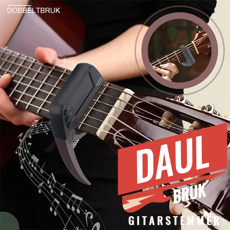 (🎁2023-Christmas Hot Sale🎁) Gitar-Capo-Tuner Med To Formål Med Lcd-Skjerm/Guitar capo tuner with LCD display