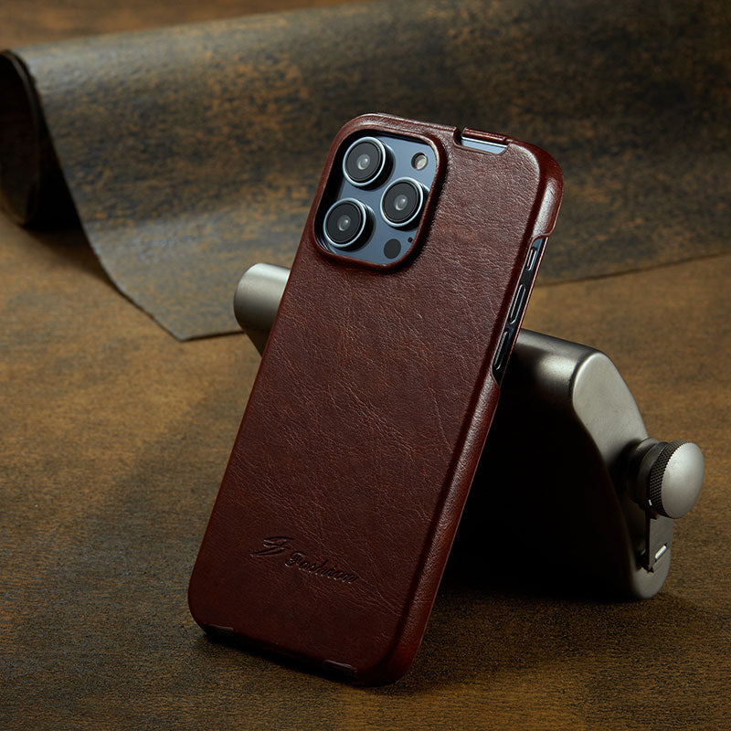 Top And Bottom Flip Leather Phone Case