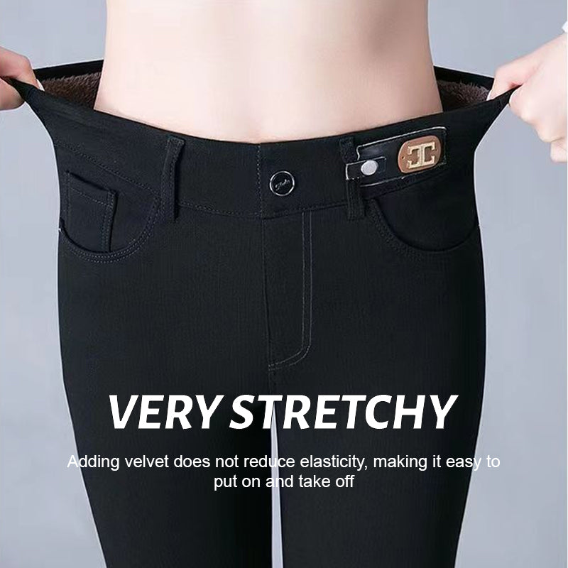 Extra Thick Plush Slim Fit Stretch Pants