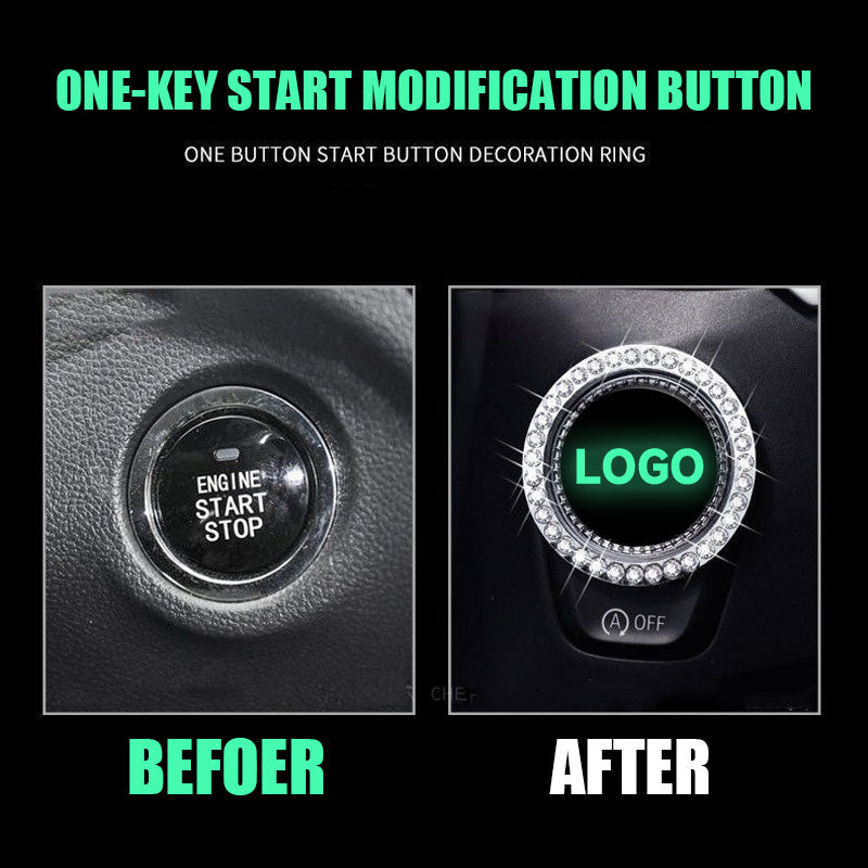 One-Key Start Modification Button Decoration Sticker