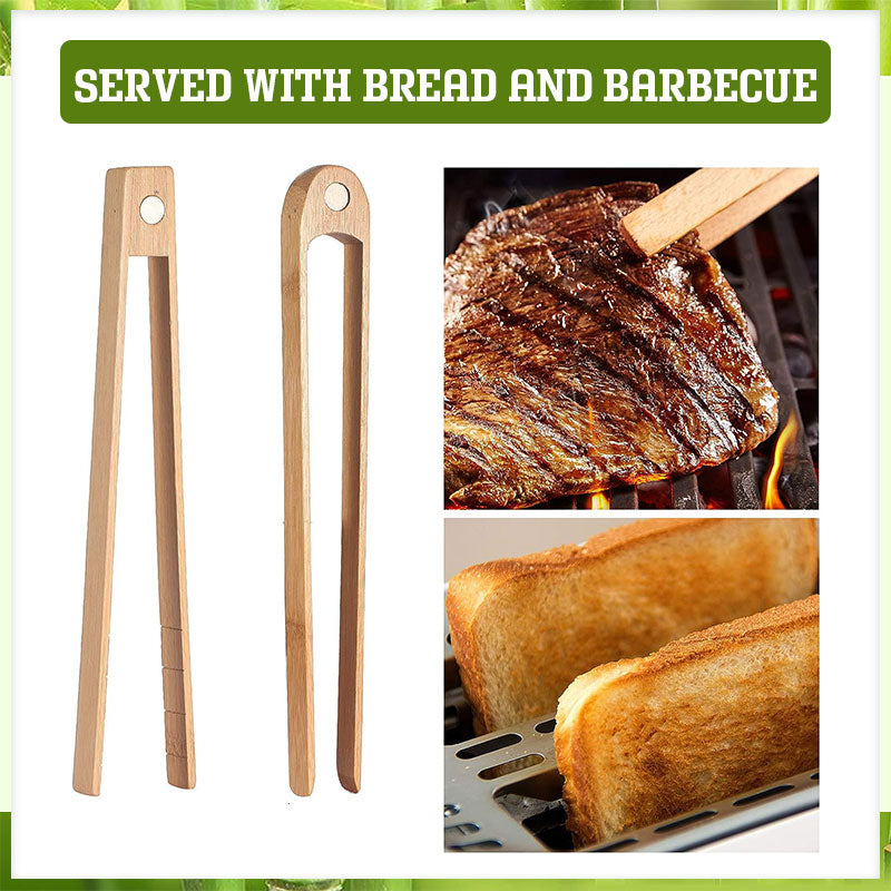 Bamboo Toaster Tongs