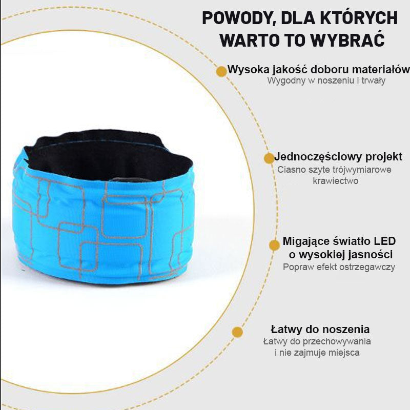 Świecąca opaska klaskająca/LED clapping wrist strap light