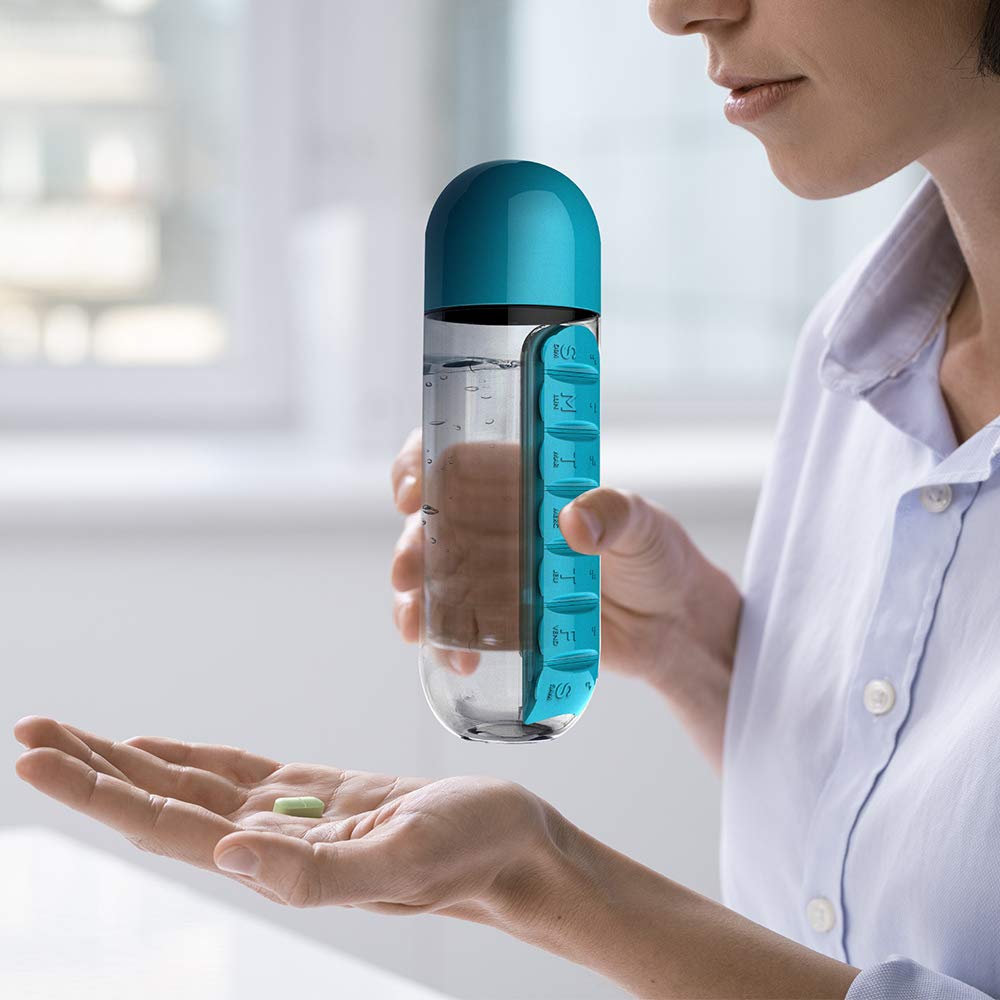 Pillenorganisator-Wasserflasche/Pill organizer water bottle