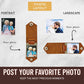 Custom Leather Photo Text Keychain Anniversary Gift For Couple