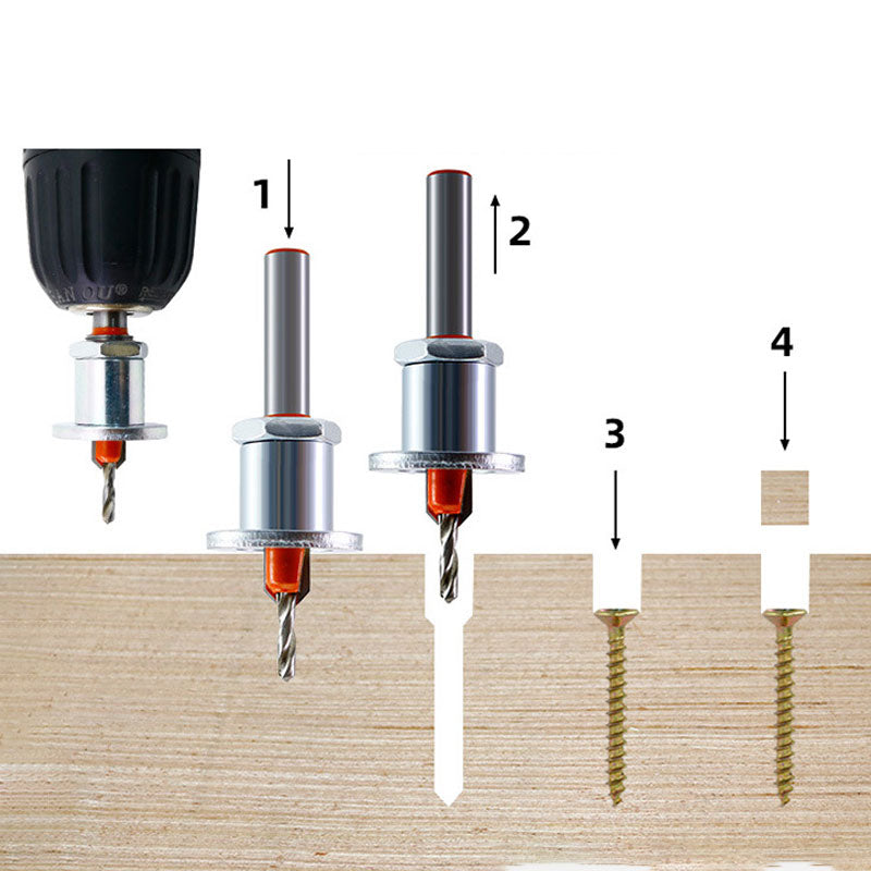 Woodworking Countersunk Drill Cone Drill Adjustable Bit