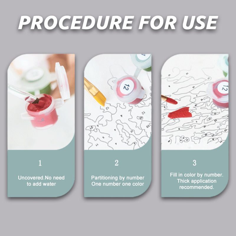 Digital Frameless Flower Oil Painting (Need To Paint By Yourself)