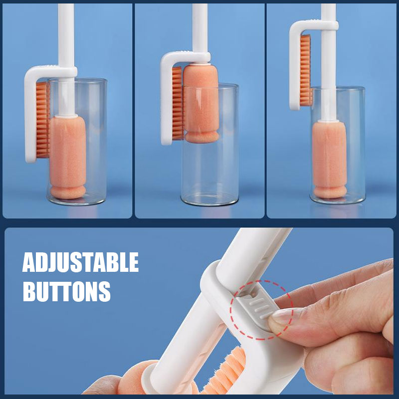 Three-In-One Double-Head Telescopic Cup Brush