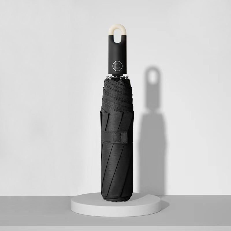 Dreifach selbstöffnender und zurückziehbarer Regenschirm mit Schnalle/Self-opening retractable buckle umbrella