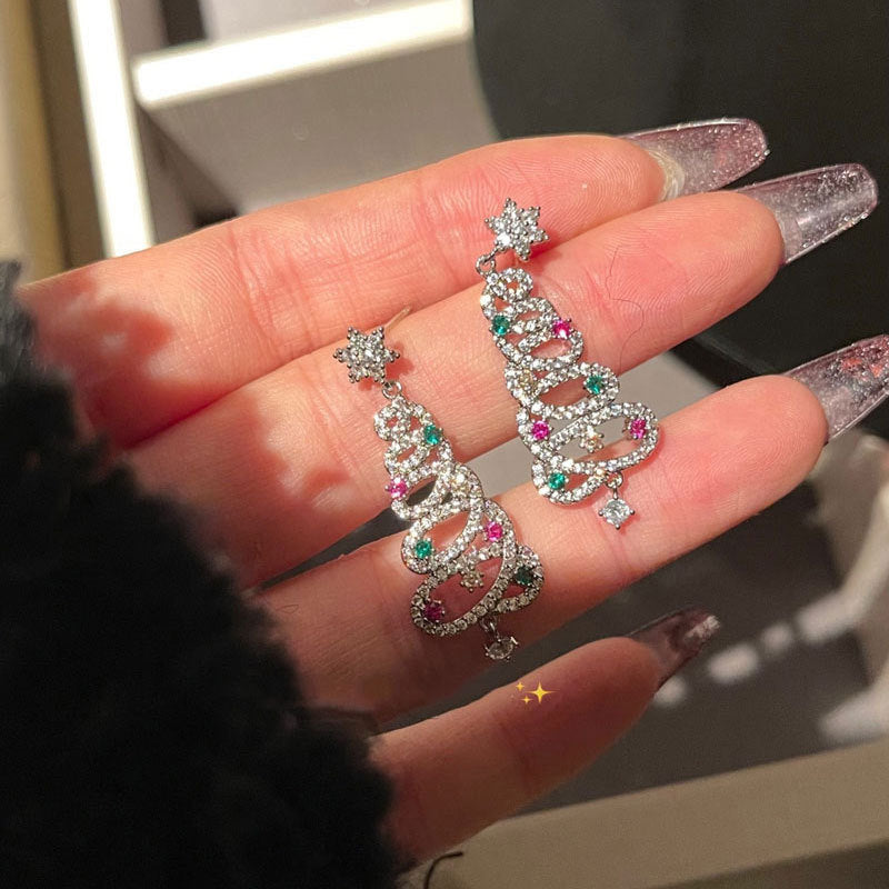 Spinning Christmas Snowflake Earrings