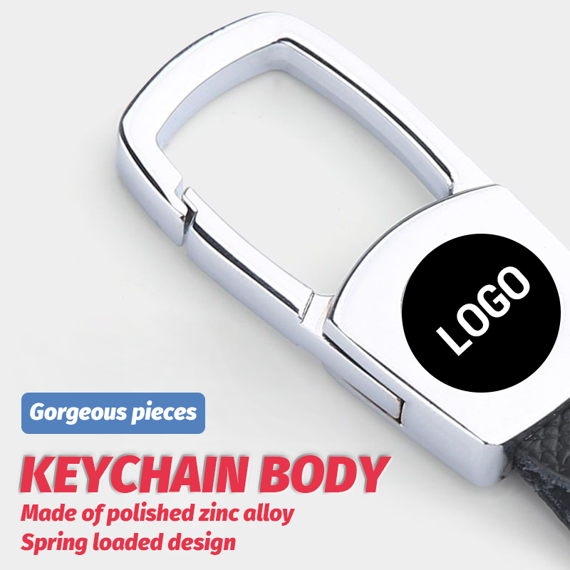 Metal Leather Keychain