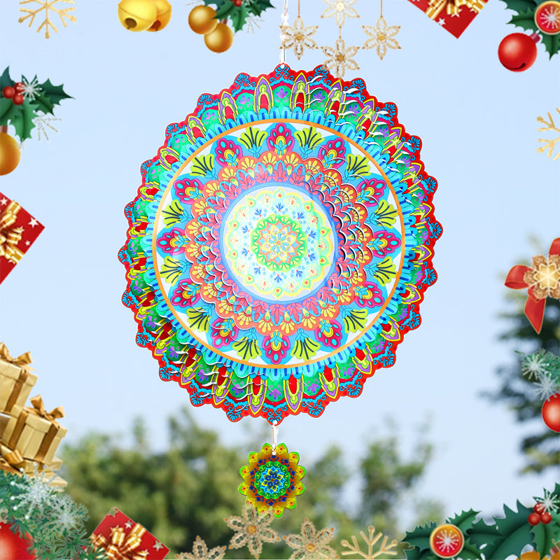 3D Rotating Colorful Wind Chimes