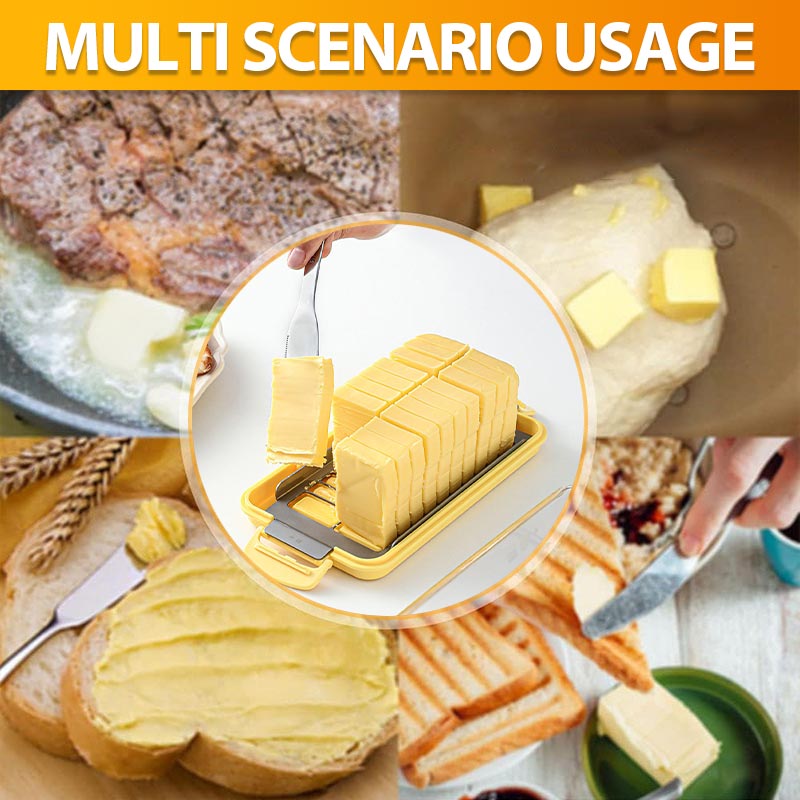 Quality Plastic Butter Keeper with Butter Cutter