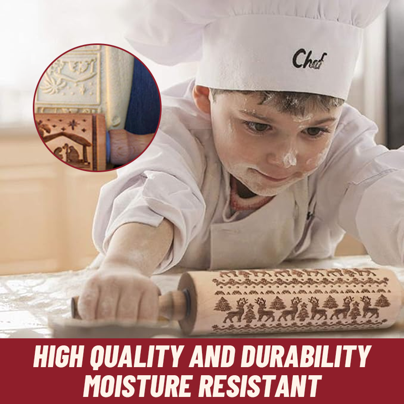 Christmas DIY Embossed Rolling Pin