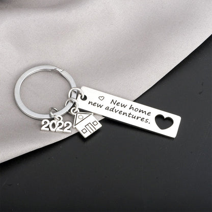 Titanium Steel Couple Gift Keychain