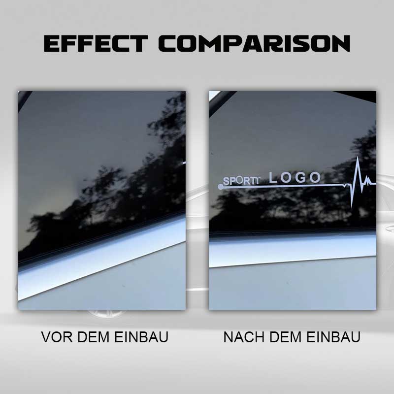 Reflektierende Laser-Dekorationsaufkleber für Autofenster（1 Paar）/Reflective decorative stickers for car windows