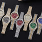Diamant-Herrenuhr/Diamond-set Gypsophila quartz watch