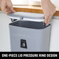 Kitchen Wall-Mounted Trash Can With Lid