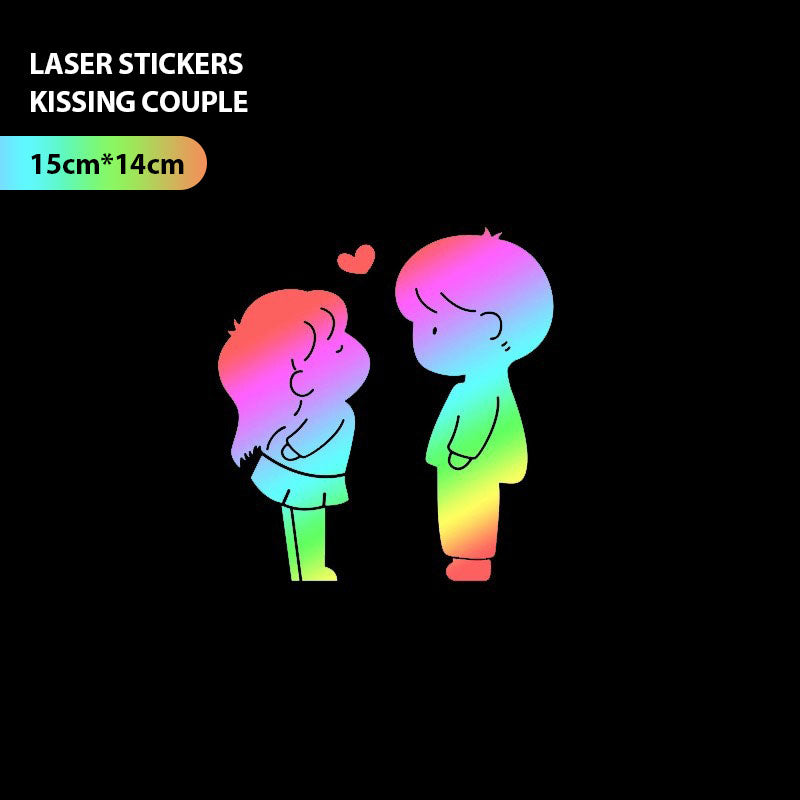 Car Reflective Door And Window Couple Stickers