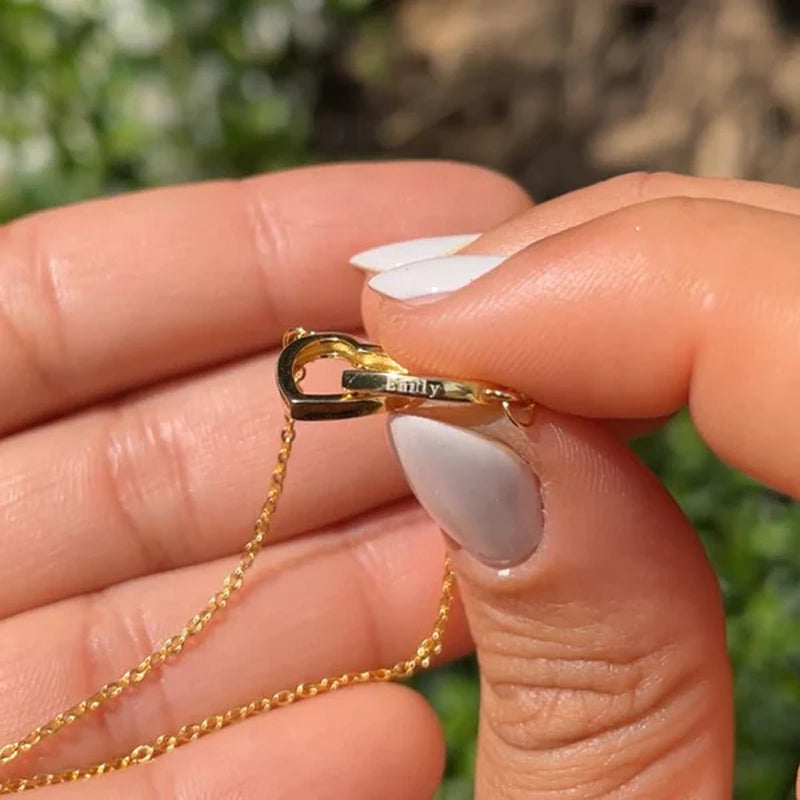 Eternally Preserved Rotating Rose Box - W/ Engraved Heart Necklace