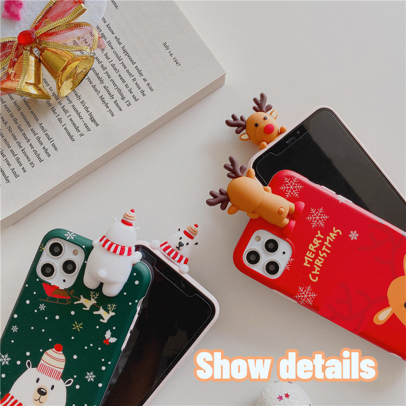 Christmas Polar Bear Elk Mobile Phone Case
