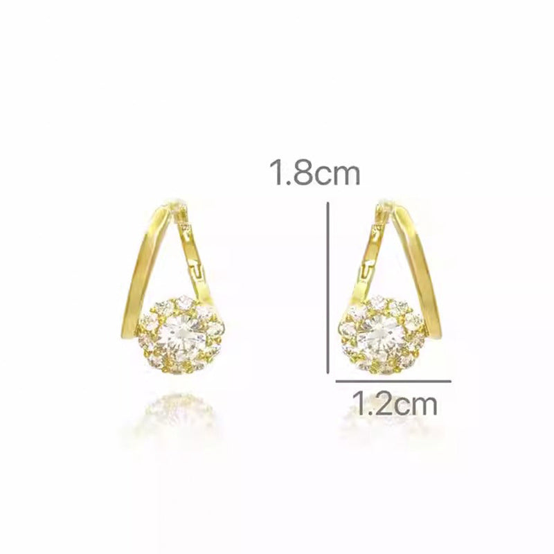 🎄Christmas Hot Sale✨Rotatable Zircon Earrings