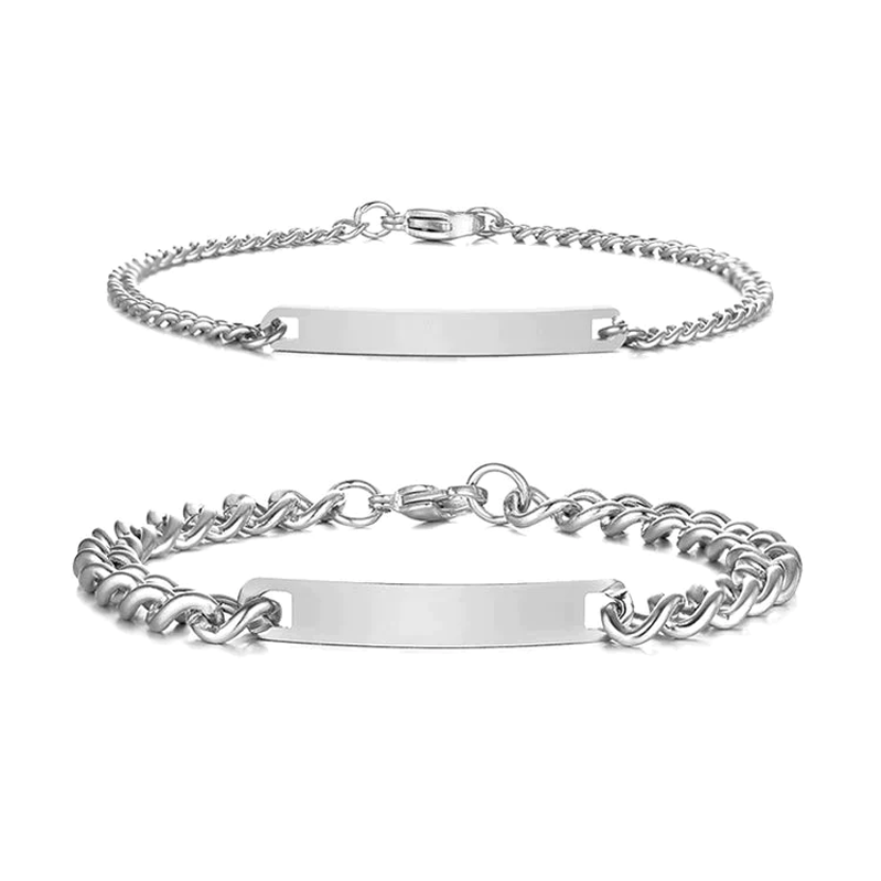 Personalized Titanium Steel Couple Bracelet