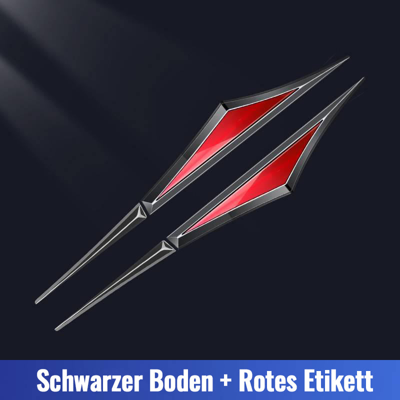 Autoseitenaufkleber aus Edelstahl (1 Paar)/Car metal 3D blade fender side markings