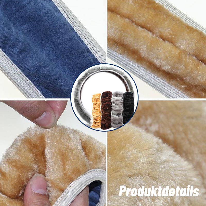 Gummifreier, Elastischer Plüsch-Lenkradbezug/Elastic steering wheel cover without inner ring