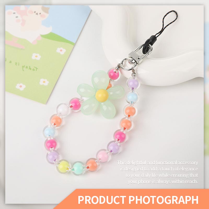 Macaron Beaded Phone Lanyard