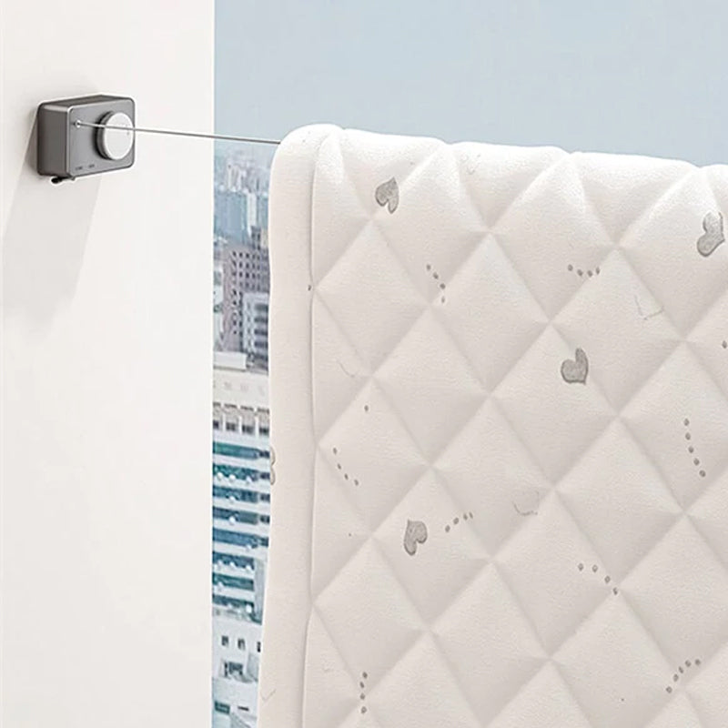 Bohrfreie, unsichtbare, verstellbare Wäscheleine