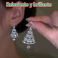 Pendientes creativos de árbol de Navidad./Christmas tree earrings